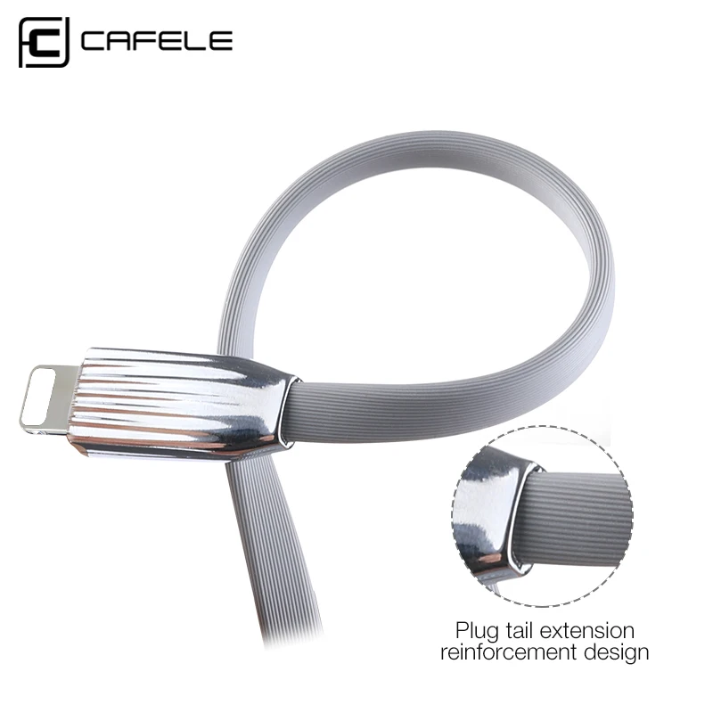  Cafele Beleuchtung USB Kabel für iPhone X Xr Xs Max 8 7 6s Plus mit Weiß LED Licht 120cm Flache 8 P