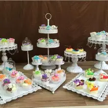 12 шт./компл. белые подставки для пирога Свадебный кекс подставка для кексов посуда для украшения торта инструменты Свадебные украшения