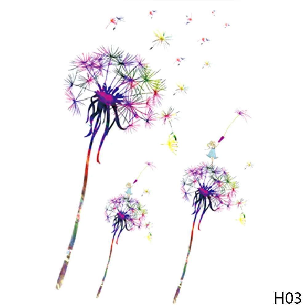 032 12 De Réduction1 Pcs Coloré Fleur De Pissenlit Creative Femmes Body Art Temporaire Autocollants De Tatouage Imperméable à Leau Sexy Dentelle