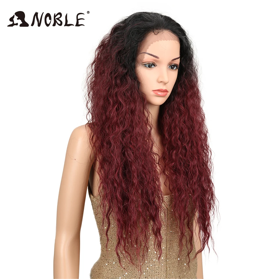 Благородный бесплатная часть Синтетические волосы на кружеве синтетические парики для Для женщин 30 дюймов 150% плотность высокая