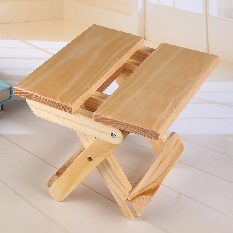 الصنوبر الخشب كرسي بلا ظهر قابل للطي المحمولة المنزلية خشب متين taburet في الهواء الطلق الصيد كرسي مقعد صغير مربع البراز أثاث أطفال