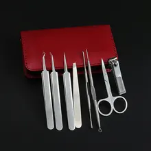 Новое поступление 8 шт./компл. угорь акне иглы Пинцет порока точки сгиба gib голову comedone extractor Инструменты для ухода за кожей лица