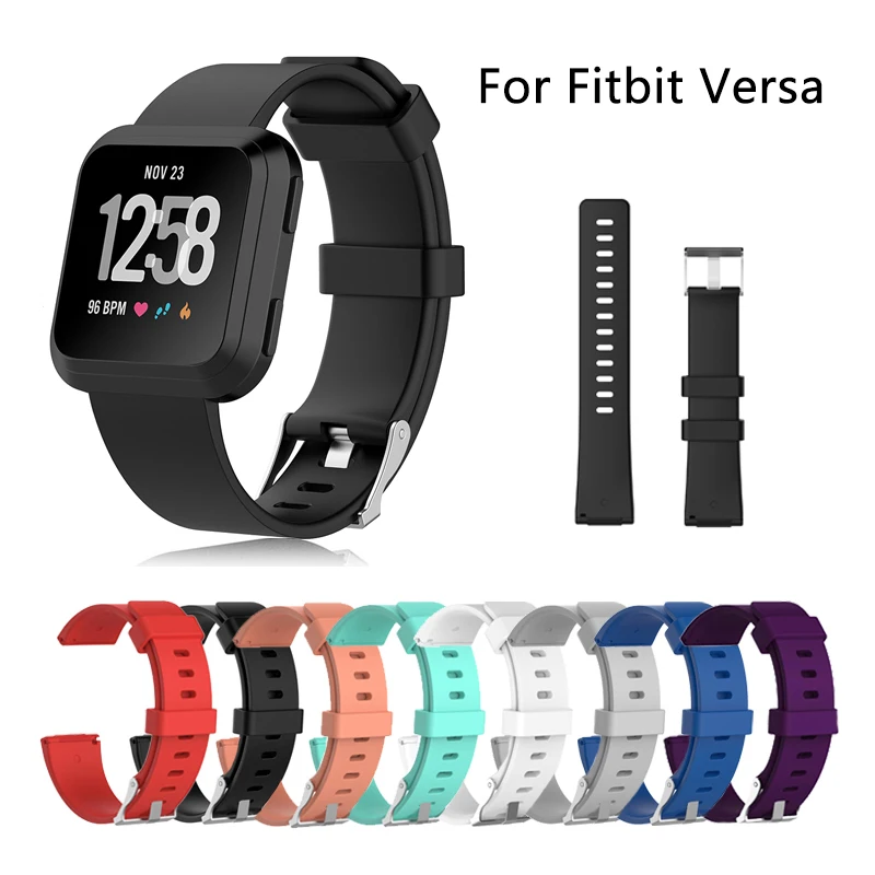 

Durable Smart Wrist for Fitbit Versa Strap for Fitbit Band Replacement Parts Fit bit Bracelet Wristband Silicone Connector Belt