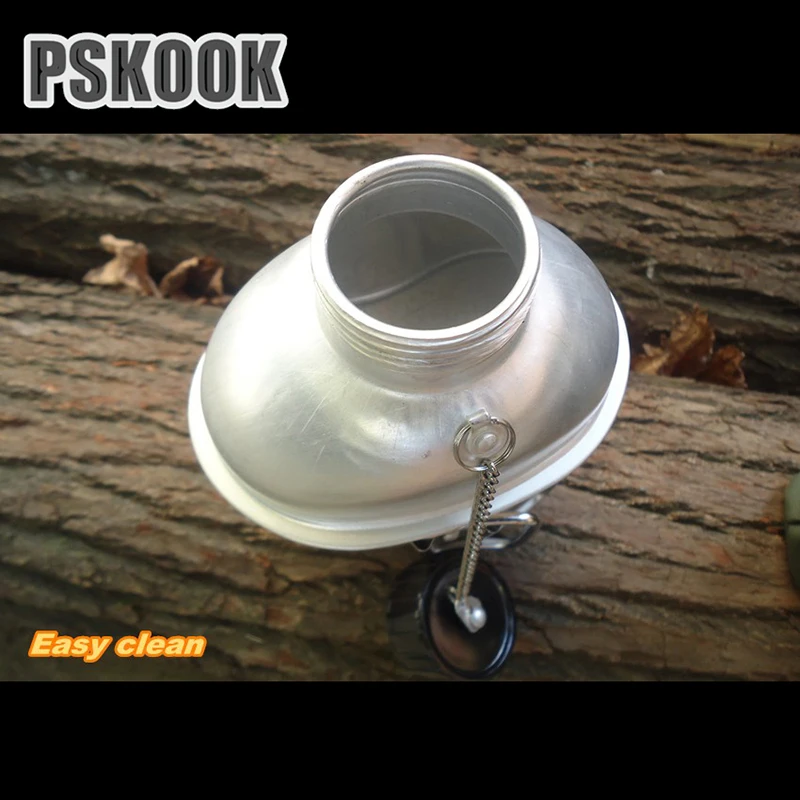PSKOOK al aire libre cantimplora de aluminio botella de agua militar ejército bolso colgante botella Camping Set de cocina caja de almuerzo 1 Unidades