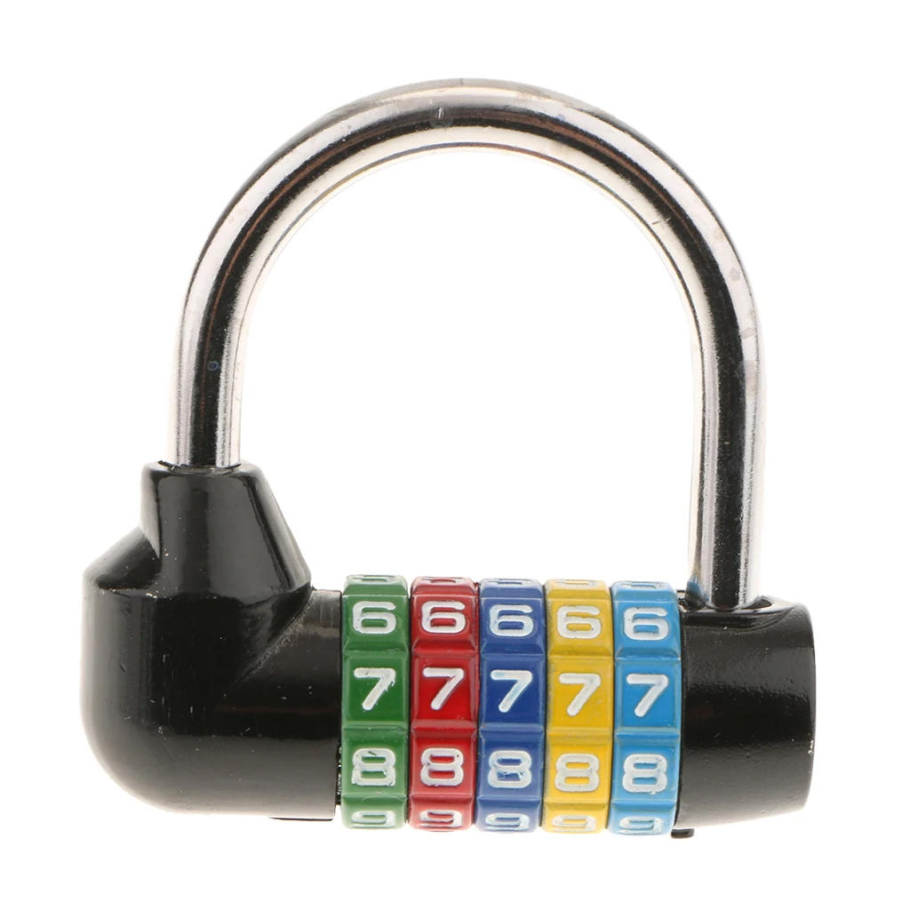 Zinc Alloy 5 Dial Digit Combination Padlock Travel Number Code Password Lock