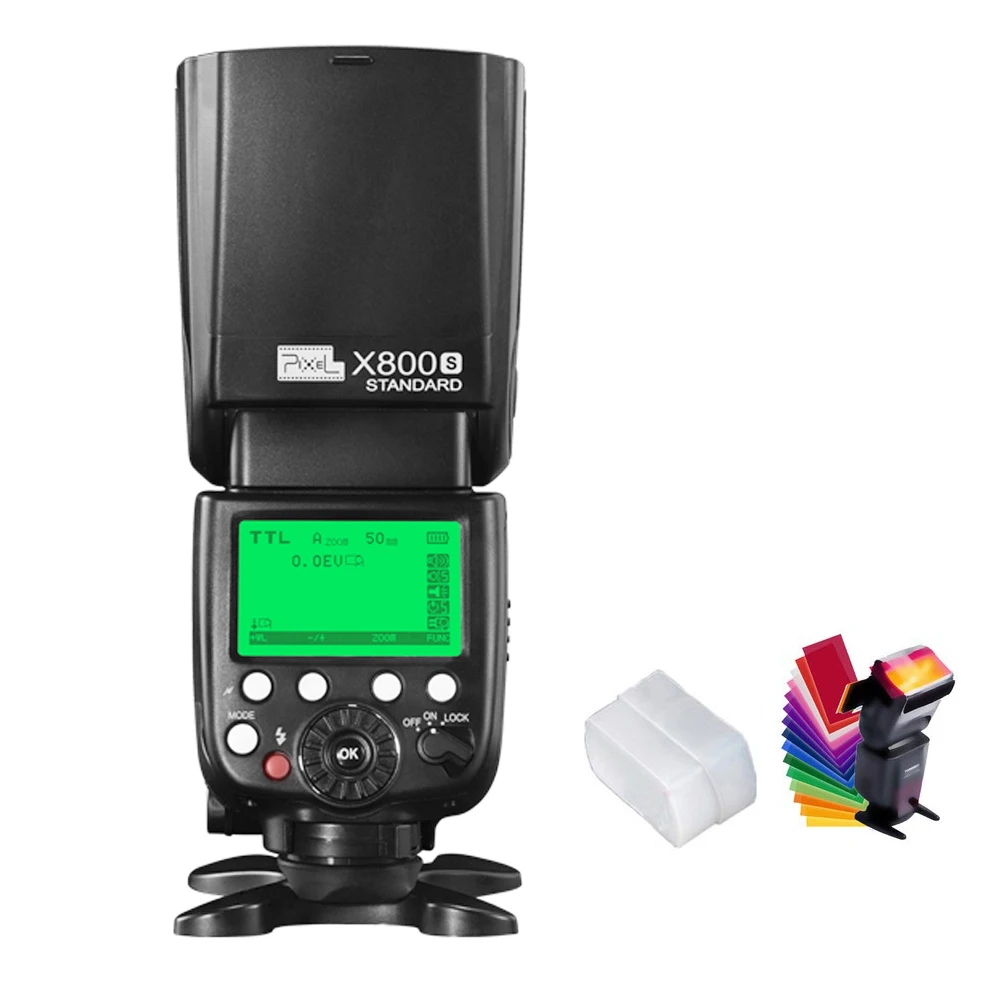 Pixel X800S X800 Стандартный GN60 2,4G 1/8000 S Беспроводной ttl HSS Вспышка Speedlite для sony A6300 A6500 A7m2 A7 A7S A7R A6000 A6300