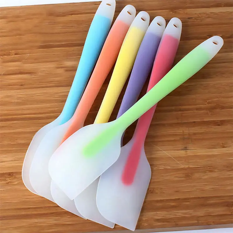  New Style Cream Cake Scraper Translucent Silicone Spatula Large Cake Temperature Blade Kitchen Bake