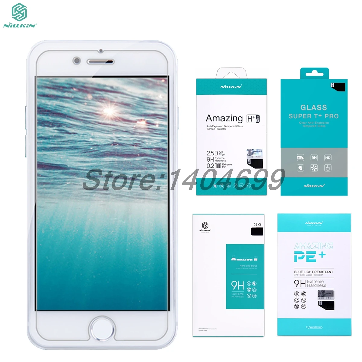 Goedkoop Screen Protector sFor iPhone 8 Gehard Glas Nillkin Verbazingwekkende H amp; H + amp; H + PRO amp; T + PRO Glas Voor Apple iPhone 7