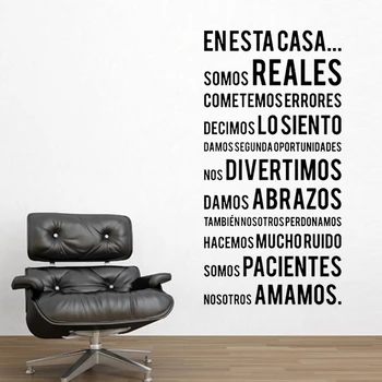 

KUCADA Spanish qoute enesta casa wall sticker home decoration removable wallpaper diy pvc mural art decal WP3951