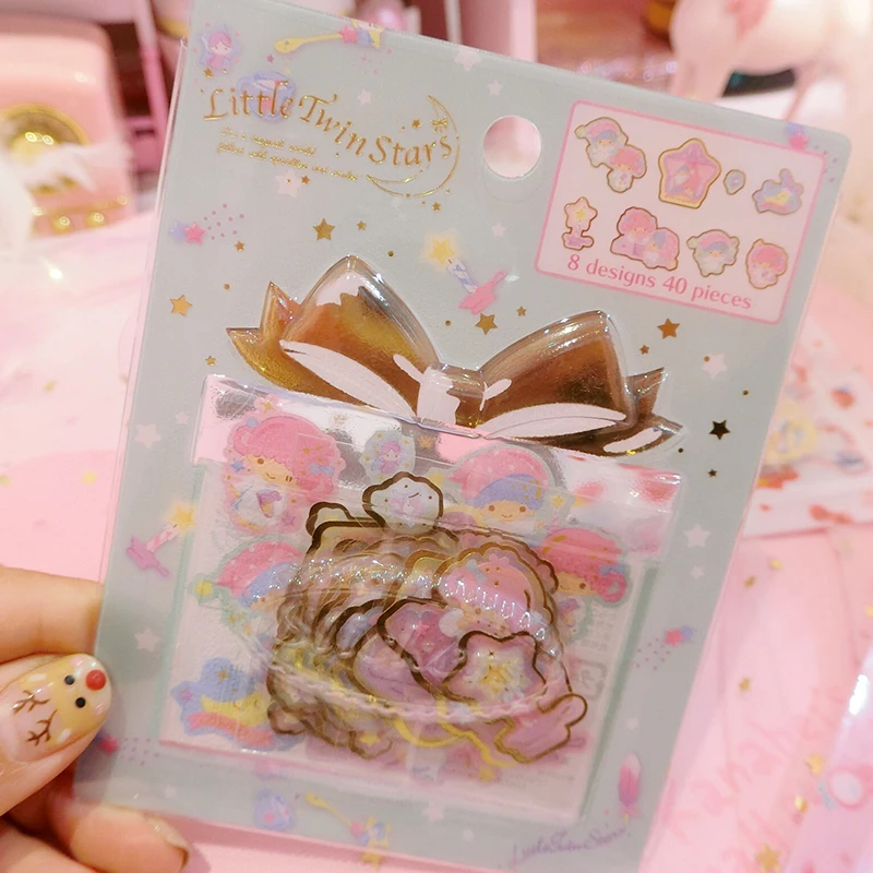 4 стиля мультфильм печать хлопья Маленькие близнецы звезды cinnamoroll my melody ПВХ наклейки украшения индекс наклейки для детей игрушки