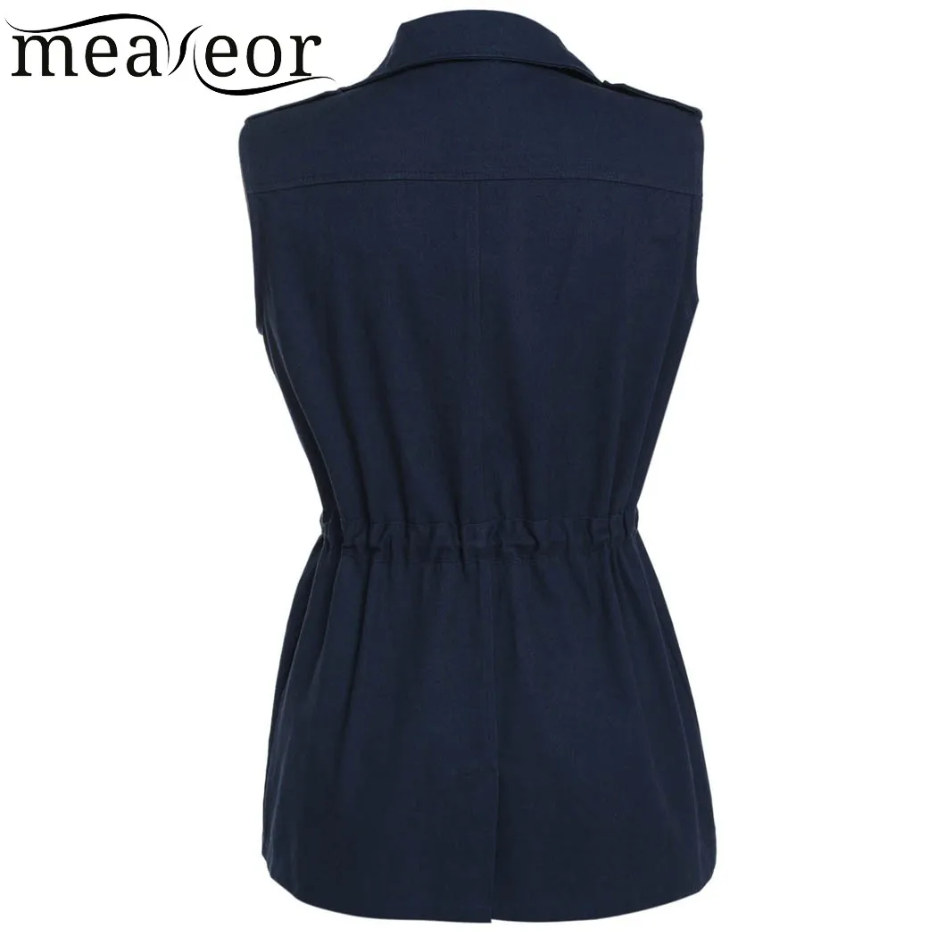 Meaeor Brand Women Vest Coat 2018 Autumn Spring Sleeveless Vest Jacket Casual Waistcoat outwear coats Top Drawstring Cowboy Vest Meaeor Brand Women Vest Coat 2018 Autumn Spring Sleeveless Vest Jacket Casual Waistcoat outwear coats Top Drawstring Cowboy Vest