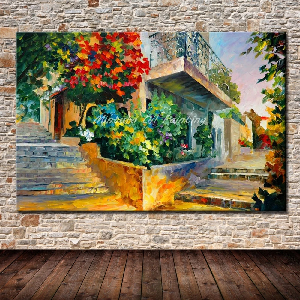 Mintura Frameless Paintings Hand Painted Canvas Oil Painting Modern