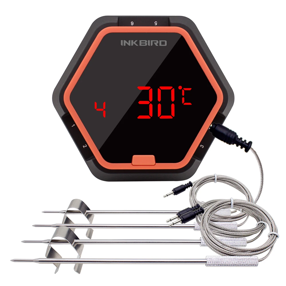 

IBT-6X Orange Bluetooth Wireless Digital Kitchen Thermometer For BBQ Cooking Food Meat Water Milk Meat Thermometer Kitchen Tools