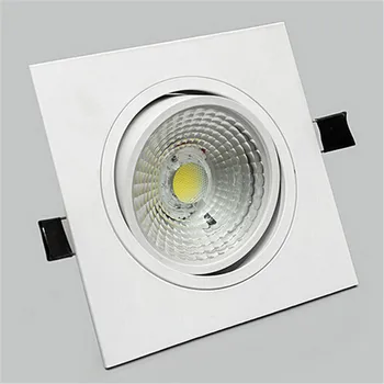 

AC85-265v Square 10W/15W Dimmable COB LED Ceiling lamp recessed down light lamp LED Downlights Free shipping