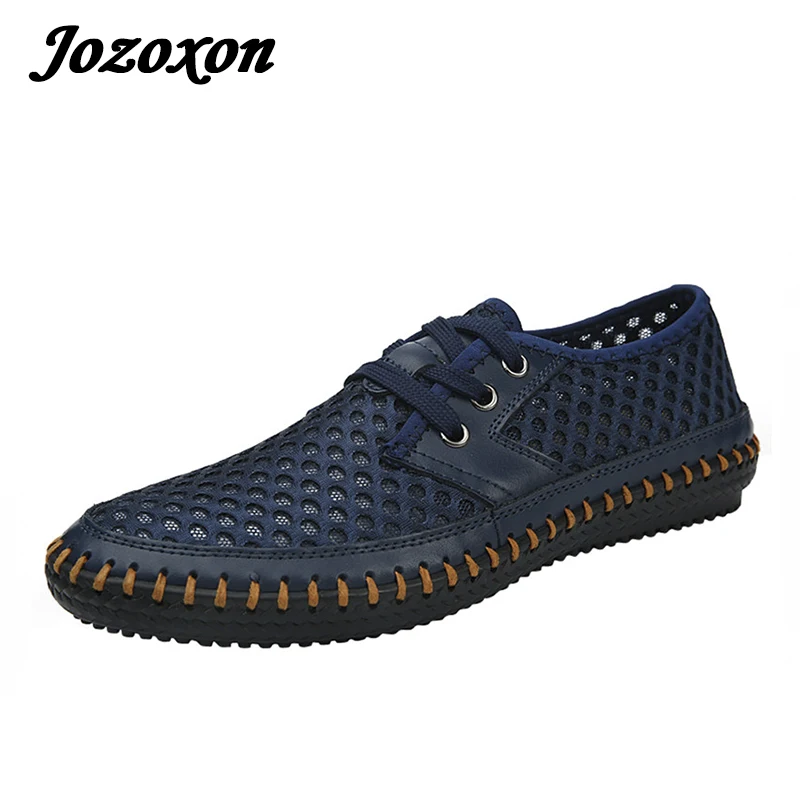 Genuine Leather Summer Breathable Soft Male Mesh Shoes For Men Adult ...