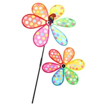 36 см разноцветная ветряная мельница в горошек для детей, детские игрушки, вращающаяся ветряная мельница, садовая ветряная мельница, подарок для детей