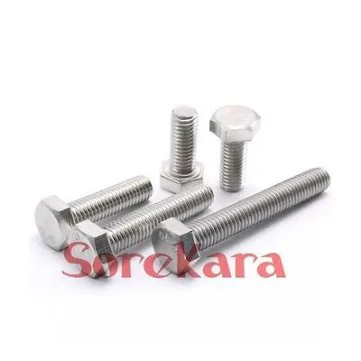 

M8*10-M8*150mm Pitch 1.25 304 Stainless Steel Hex Head Cap Screws Tap Bolts