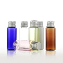 3pcs/set 20ml flat shoulder plastic bottle Sub-bottle Sample bottle aluminum cover (with inner plug) wholesale BQ191
