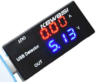

USB Charger Doctor Current Voltage Charging Detector Battery Voltmeter Ammeter Red display