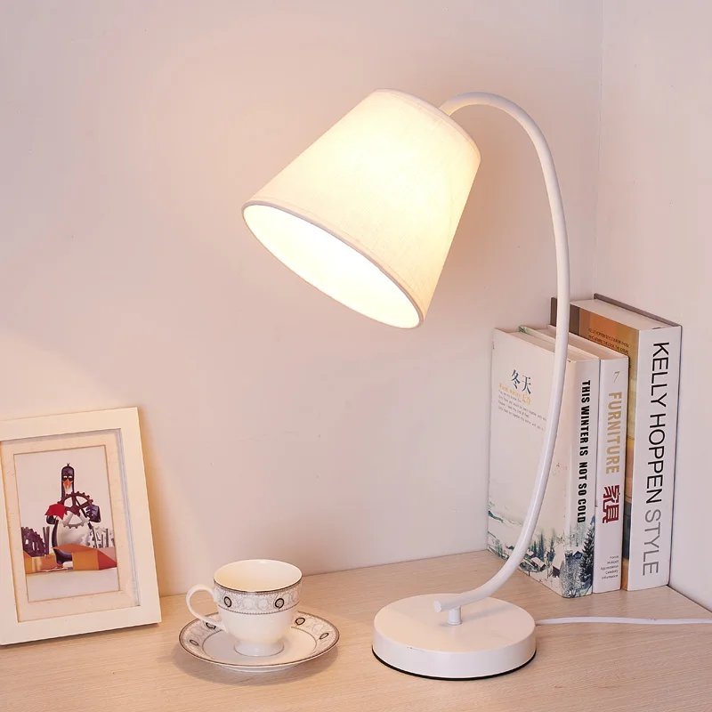 Современная светодиодная настольная лампа для спальни, гостиной, школьников, черно-белые лампы, дизайн, прикроватный столик, ночник, светильник