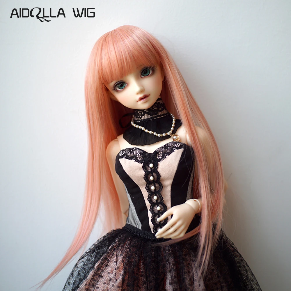 

AIDOLLA Doll Wig Charming Long Straight Wig with Heat Resistant Fiber for Doll Daily Use Diy Making Accessories