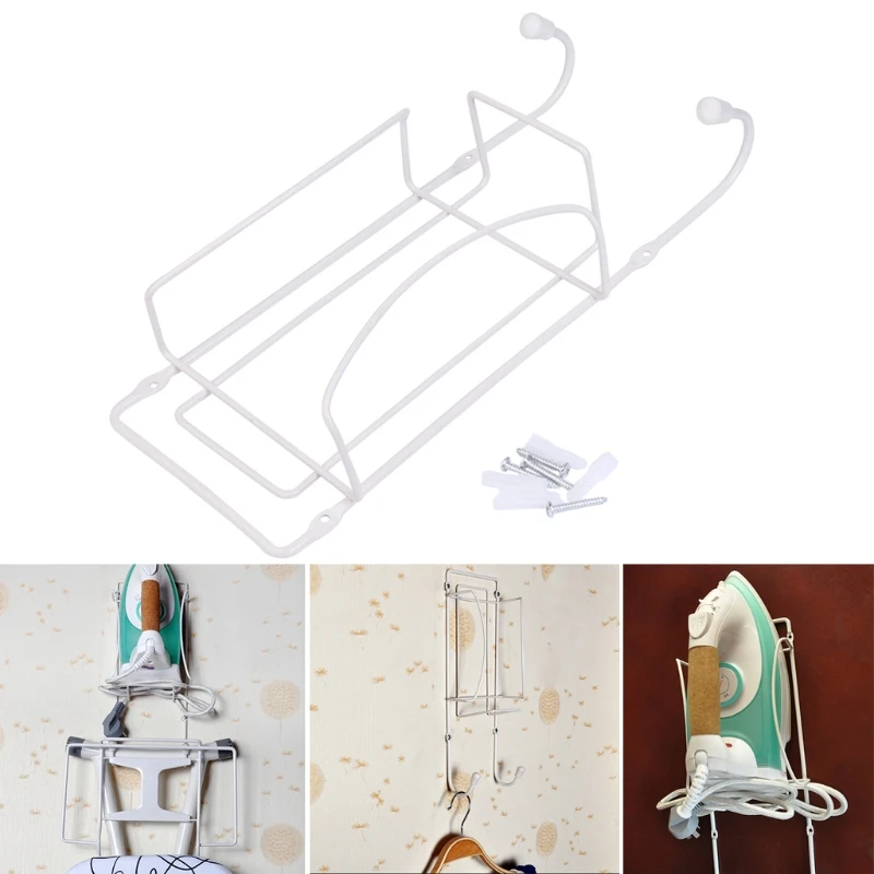 

Electric iron Holder Rack Wall Mounted Bracket Store Tidy Hanger Space Saver Storage