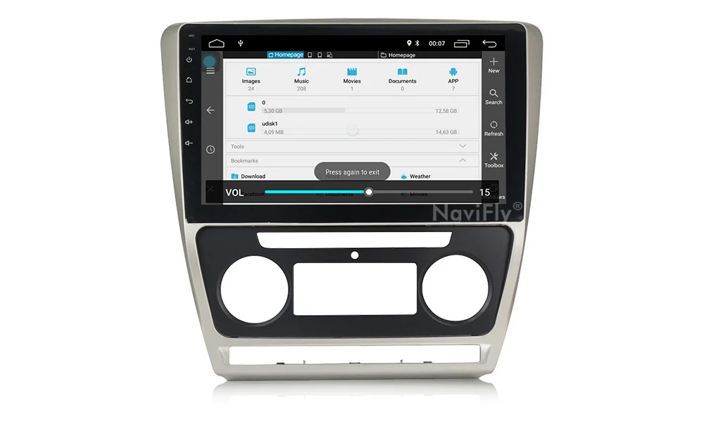 Cheap NaviFly Android8.1 Russian menu Car radio FM cassette for SKODA Octavia 2 2011-2013 A5 free shipping GPS BT 4g WIFI 13