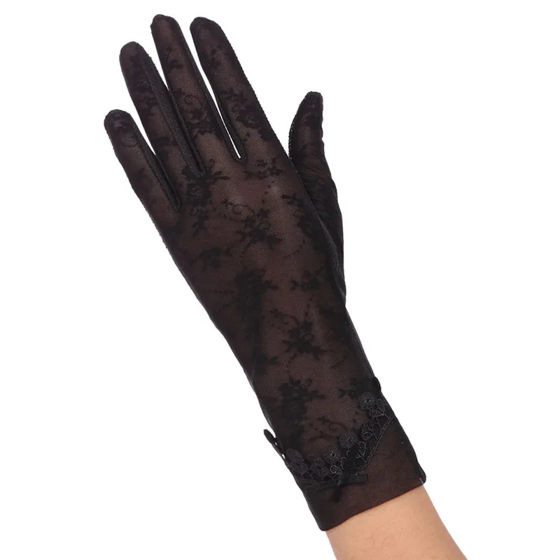 Женские кружевные перчатки, летние перчатки с защитой от ультрафиолетовых лучей luvas, перчатки guantes eldiven handschoenen 40FE19 - Цвет: A
