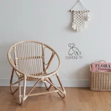 Silla de mimbre para niños con diseño de viento, silla de mimbre indonesia, decoración para habitación de niños, sillas para niños, muebles de mano pura para niños