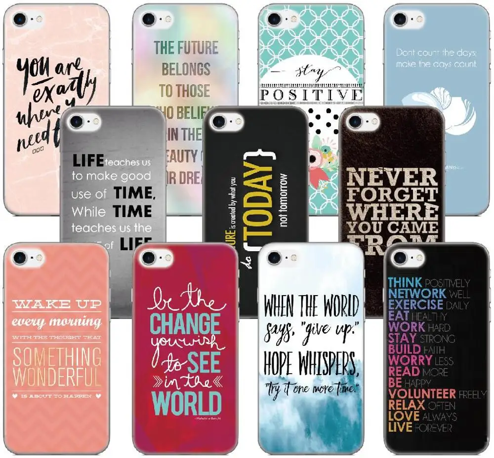 

Positive Quotes TPU Phone Case For LG Nexus 5X Q6 Q7 V30 V40 V50 G6 G7 G8 ThinQ K11 K10 K9 K8 2018 X Power 2 3 Stylo 4 5 Cover