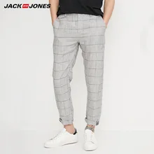 Jack Jones весенние мужские брюки повседневные Прямые клетчатые брюки льняные брюки мужские брюки | 218214527