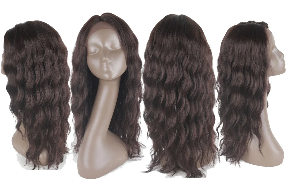 Парики из искусственных волос без шапочки-основы короткий волнистые черный парик из натуральных волос Карнавальные парики