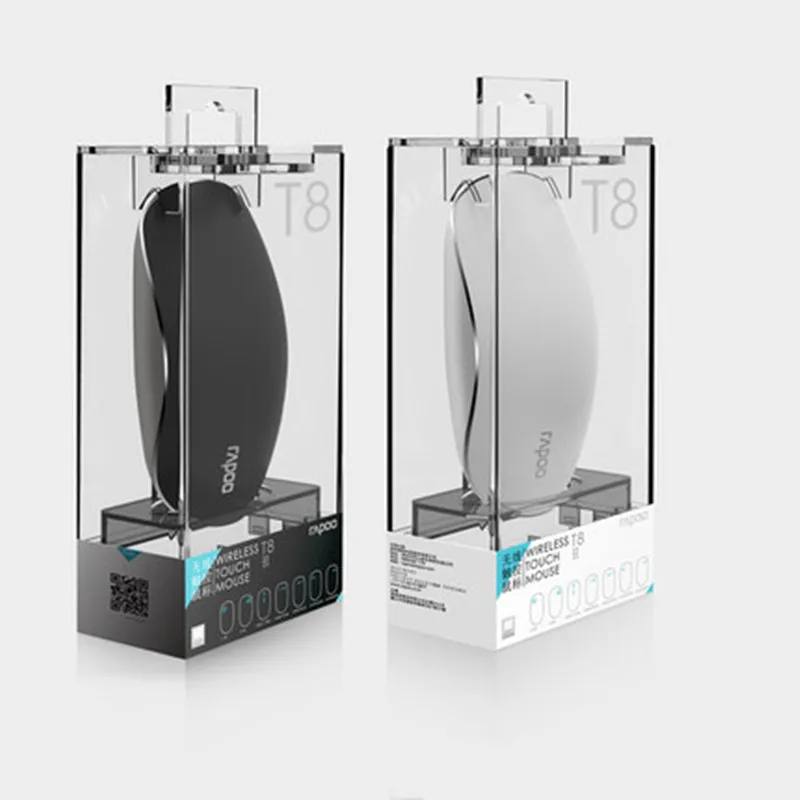 Rapoo T8 тонкая Бесшумная сенсорная Лазерная Беспроводная USB мышь прочные
