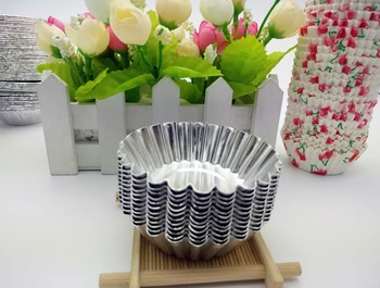 

12pcs Reycle Tin Cups Aluminum Abrasive Tools For Roasted Egg Tarts