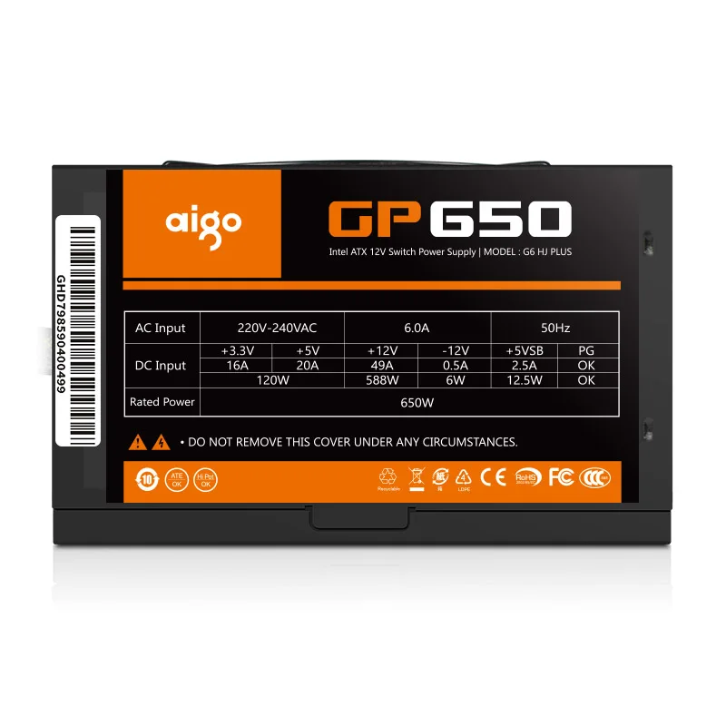 Aigo 650 W وحدة إمداد الطاقة للكمبيوتر ATX مصغرة psu itx 80 زائد البرونزية المملكة المتحدة المكونات النشطة فليكس ITX PC الطاقة 12 V إمدادات