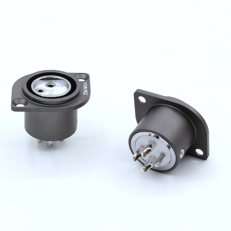 

VIBORG Pure Copper Rhodium Plated XLR 3 pin Male Female socket TEFLON insulation