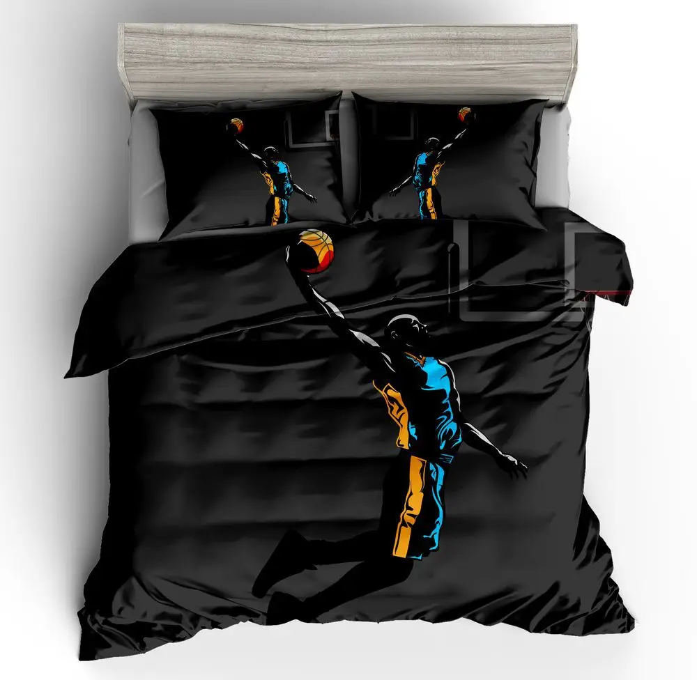 

New Dunk Basketball Star Duvet Cover 2/3pcs British Style Family student dormitory Quilt cover pillowcase Home Textile