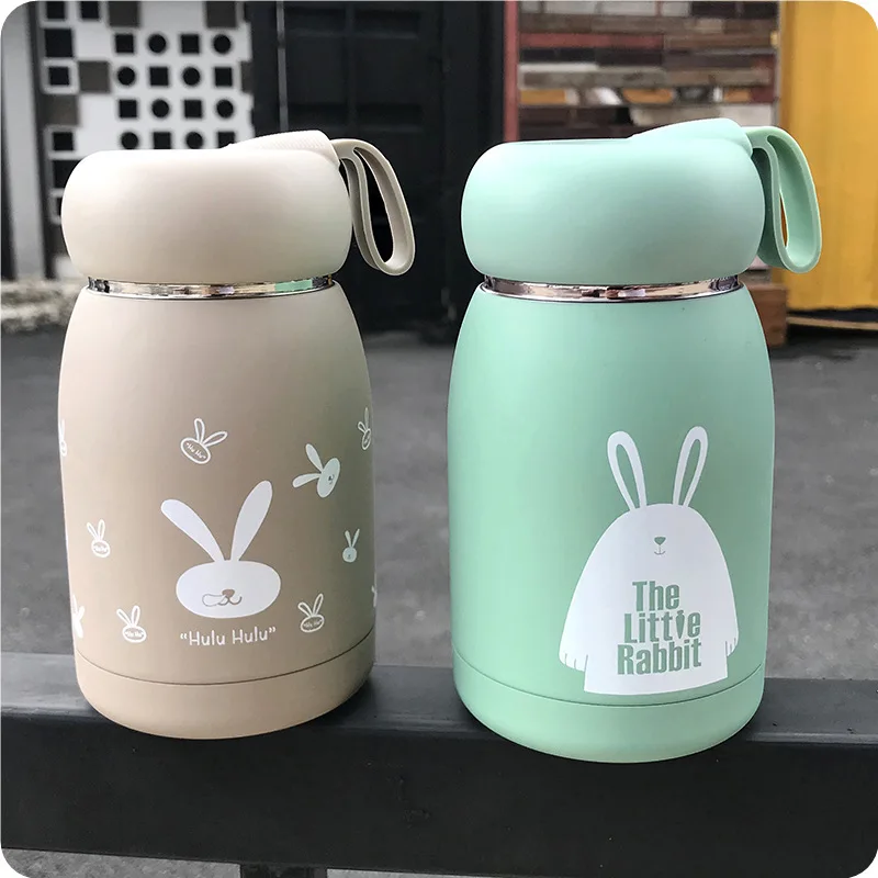 Портативная мультяшная Вакуумная бутылка для воды из нержавеющей стали 320 мл с