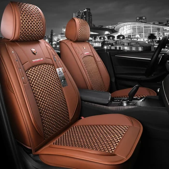 

5 seats leather &ice silk car seat cover breathable car styling seat cover for ford focus 2 toyota Toyota Corolla Camry
