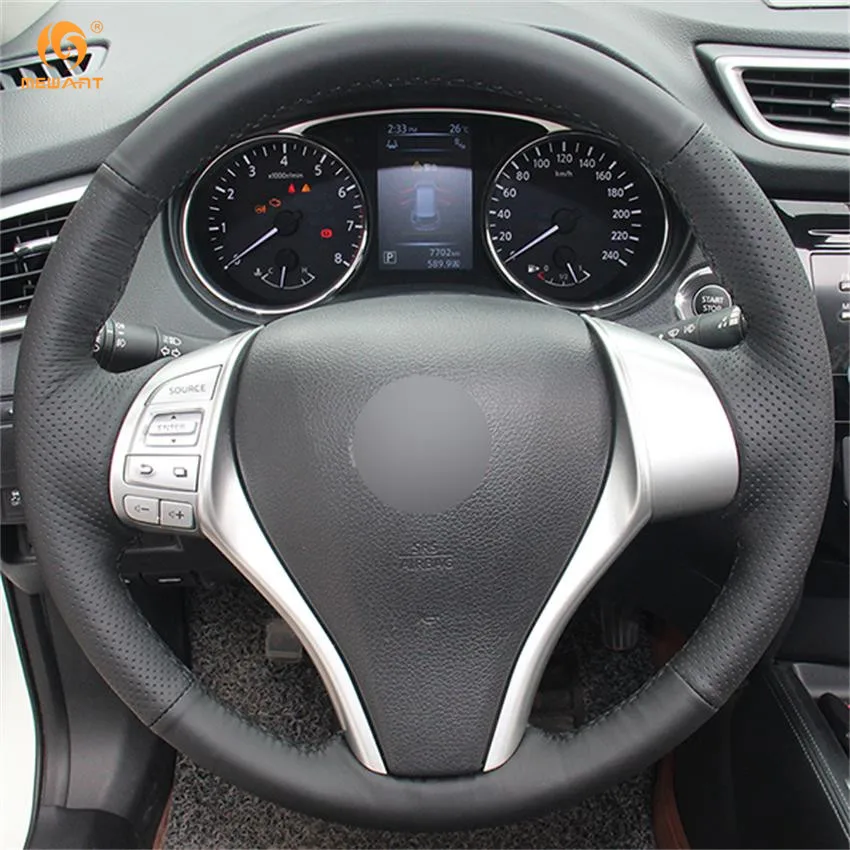 MEWANT черная крышка рулевого колеса из искусственной кожи для Nissan Teana Altima 2013- X-Trail QASHQAI ROGUE sentra Tiida