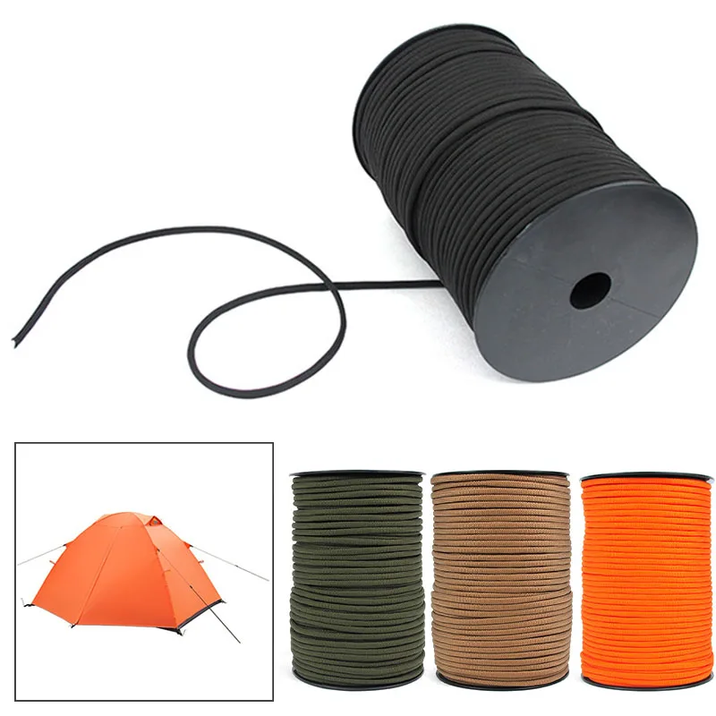 100m 4mm Sports Bowing Hiking Safety Climbing Rope 9 Strands Heavy Duty Parachute Lanyard Equipment Convenient