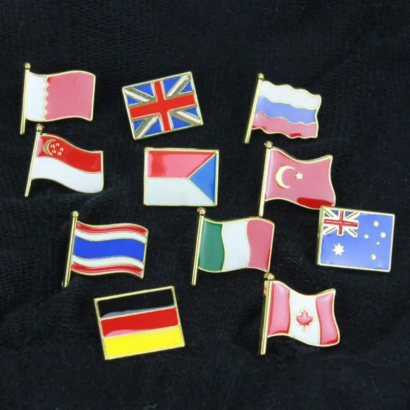 Эмалированная булавка с флагом США Великобритании России патриотические ювелирные изделия