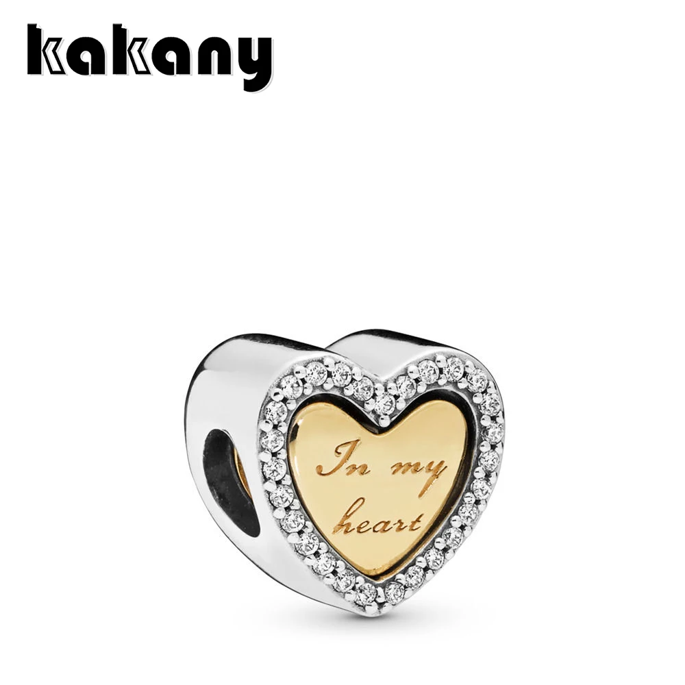 

KAKANY 2019 Mother's Day New 925 Sterling Silver In My Heart Charm Gift for Women Original High Quality 1:1 Women's Jewelry