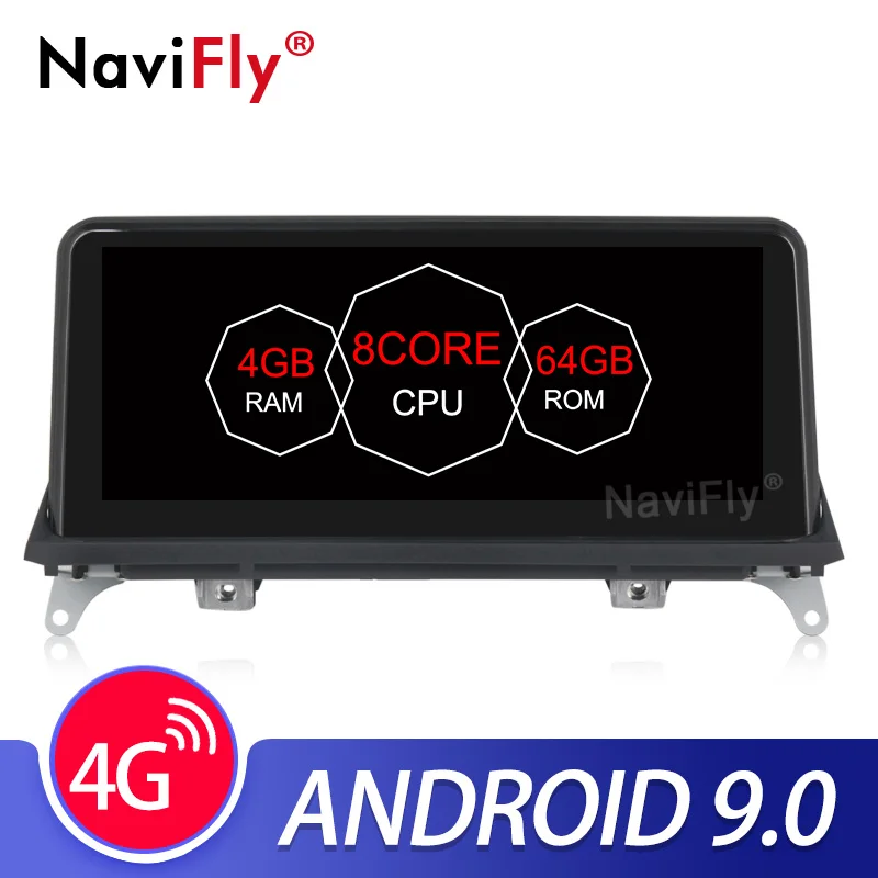 

NaviFly Cota core 4GB+64GB 4G LTE Android 9.0 Car multimedia player for BMW X5 E70/X6 E71 Original car CCC CIC system gps stereo