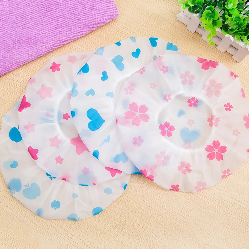 

The new 1PC 2019 cute and stylish waterproof shower cap, thick stretch shower cap, suitable for ladies' hair salon bathroom