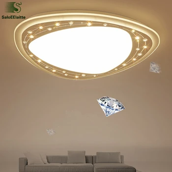 

Modern Remote Control Dimmable Led Ceiling Lamp Lustre K9 Crystal Ceiling Light Irregular Romantic Lighting Fixtures Lamparas