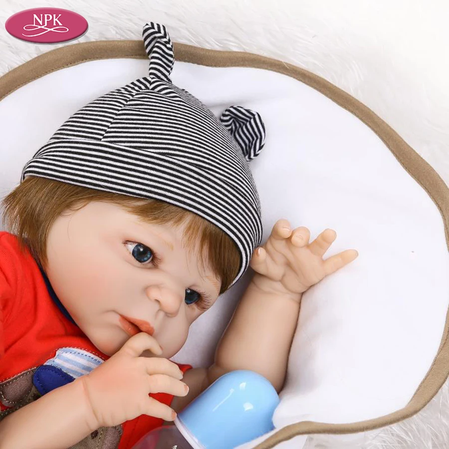 NPK Reborn Baby Doll Realisitc Boys Babies Dolls 23 inch 57CM Full Body Vinyl Silicone Completa Lifelike Alive Bebe Beth Toys  (2)