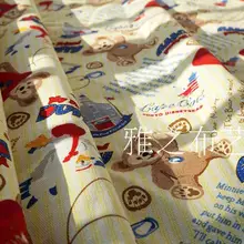 145*90 см мультфильм холст ткань медведь Даффи Холст Ткань DIY Ручная работа материал Hometextile пэчворк для ребенка сумка дети