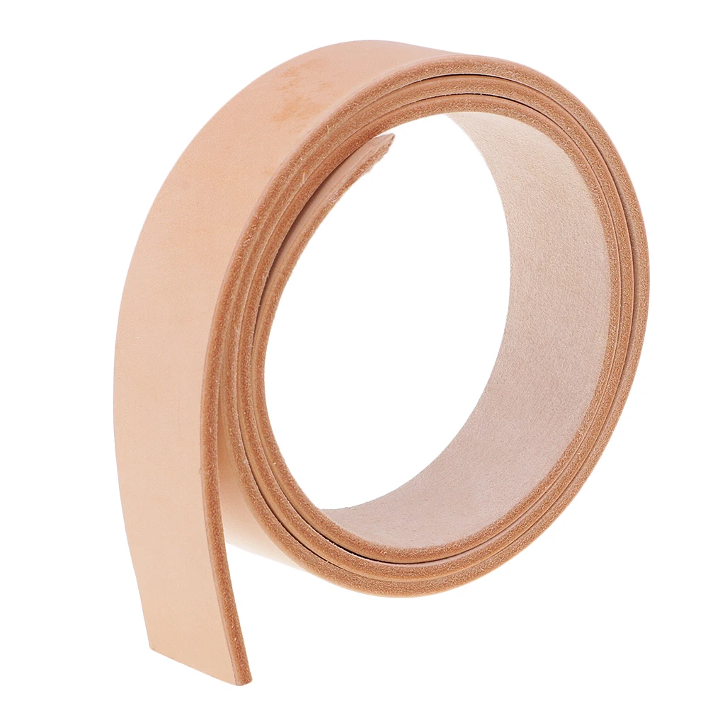 100-135cm Long Natural Genuine Leather Strap Strips for Leathercraft Accessories