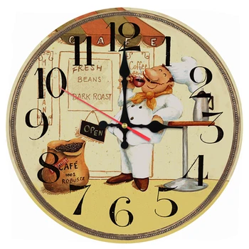 

Rushed wall clock wooden clocks quartz watch single face still life stickers modern sofa background home decor living room